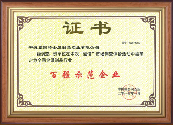 百?gòu)?qiáng)示范企業(yè)